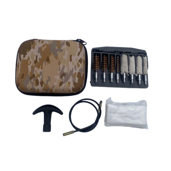 Handgun pistol cleaning kit na may camo soft case