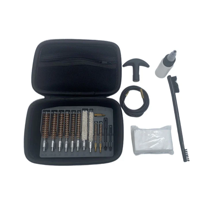 Rifle cleaning kit na may kaso ng camo