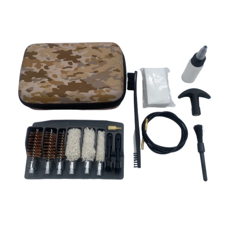 Ang shotgun cleaning kit na may camouflage eva case